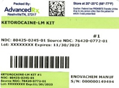 Label 1 (Ketorocaine Lm Kit 80425 0245 01)